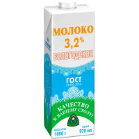 Молоко "Вологодское" стер. 3,2% 1л т/пак (СМ) Молоко "Вологодское" стер. 3,2% 1л т/пак (СМ)
